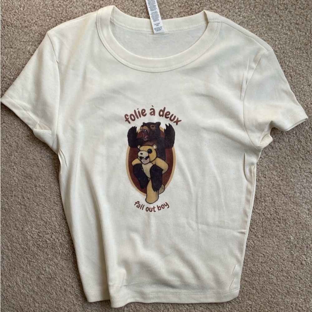 FOLIE A DEUX baby tee!!! fall out boy